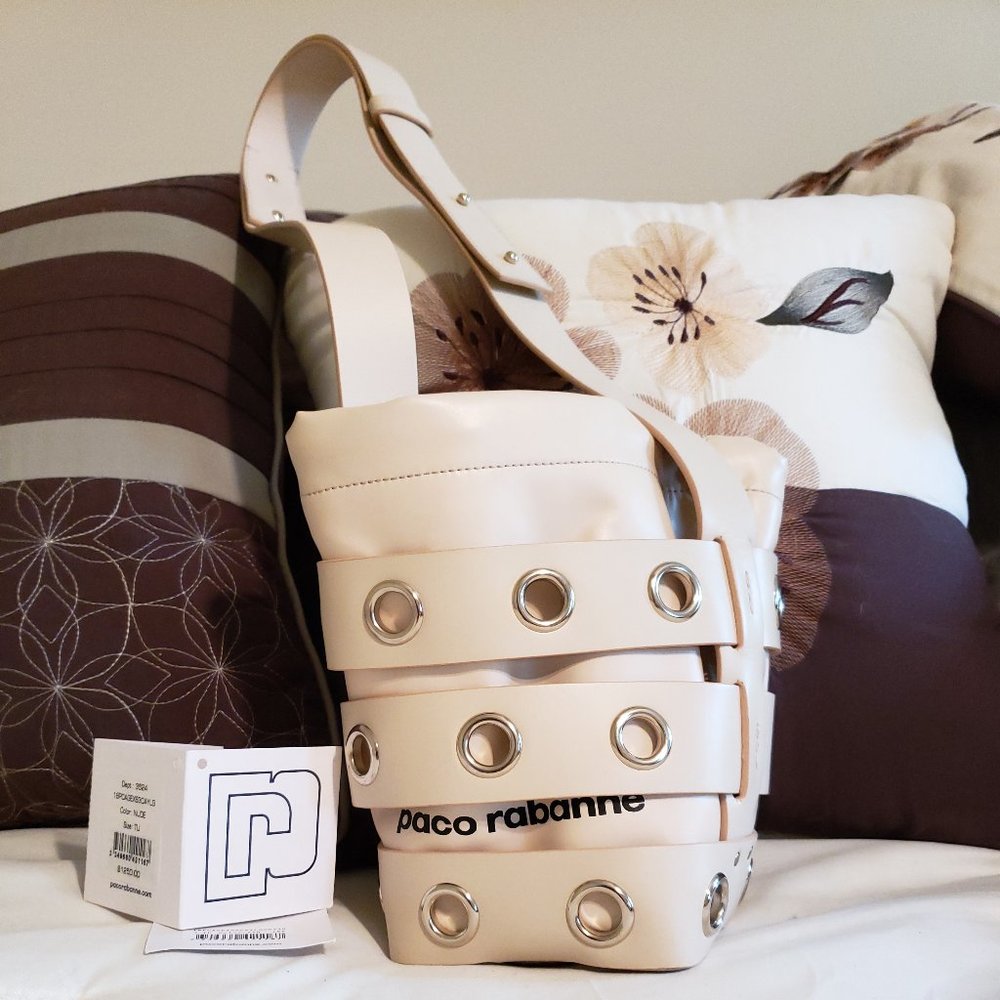 Paco Rabanne Small Leather Cage Bag